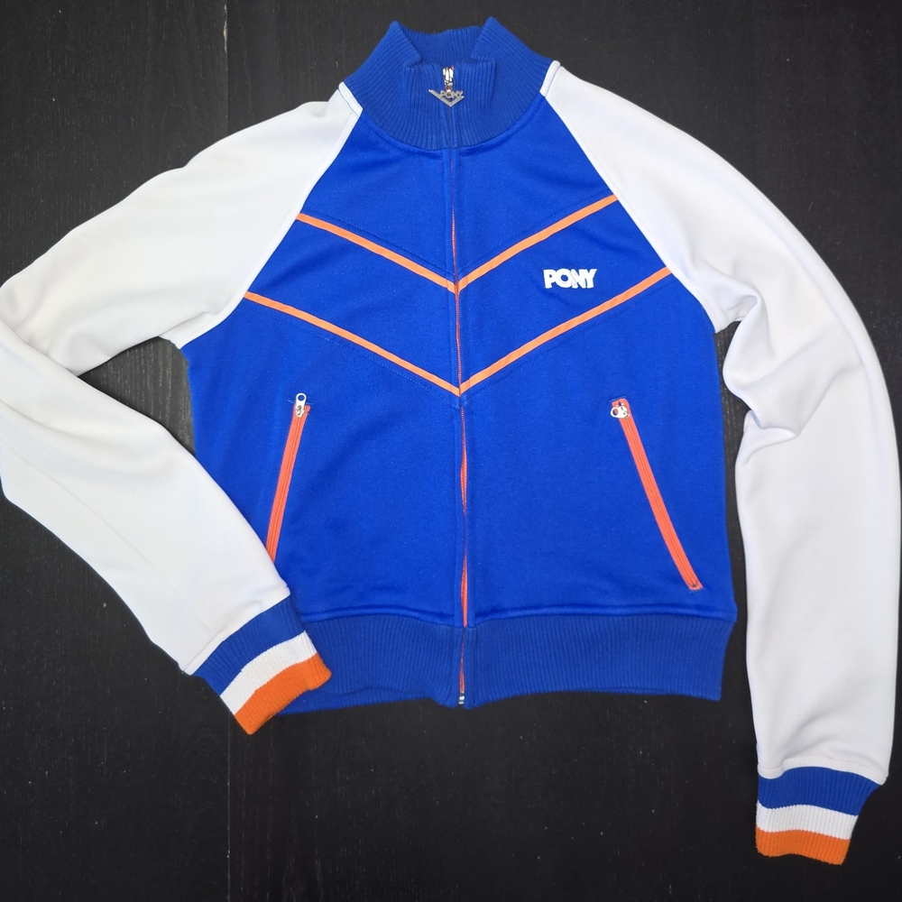 Pony Blue and White Track Jacket